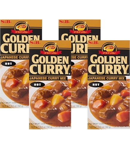 Amazon.com : S&B, Golden Curry Japanese curry Mix, Medium Hot, 3.2